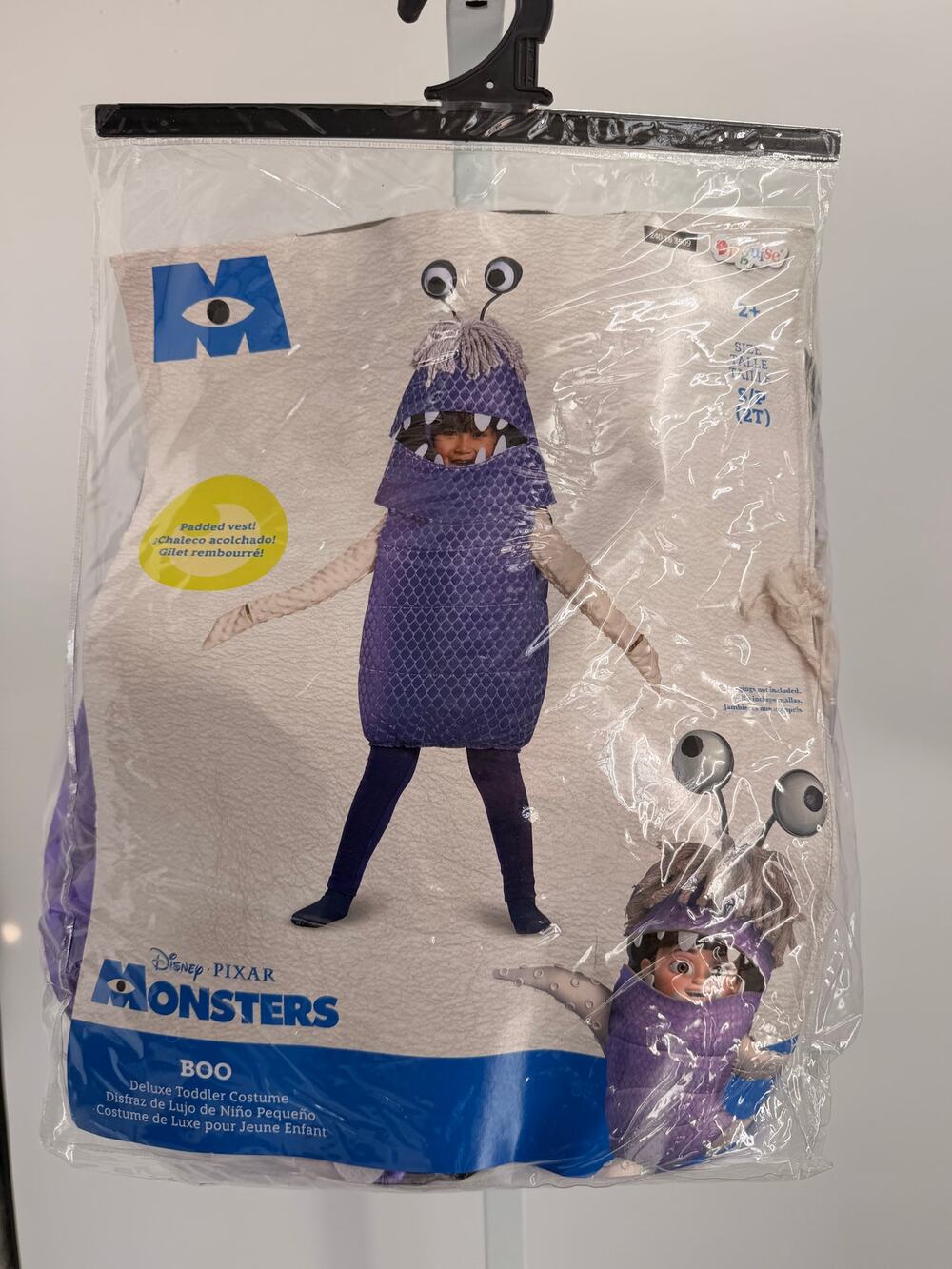 Disney Pixar Monsters Inc Boo Deluxe Toddler Costume Size 2T Disguise NWT